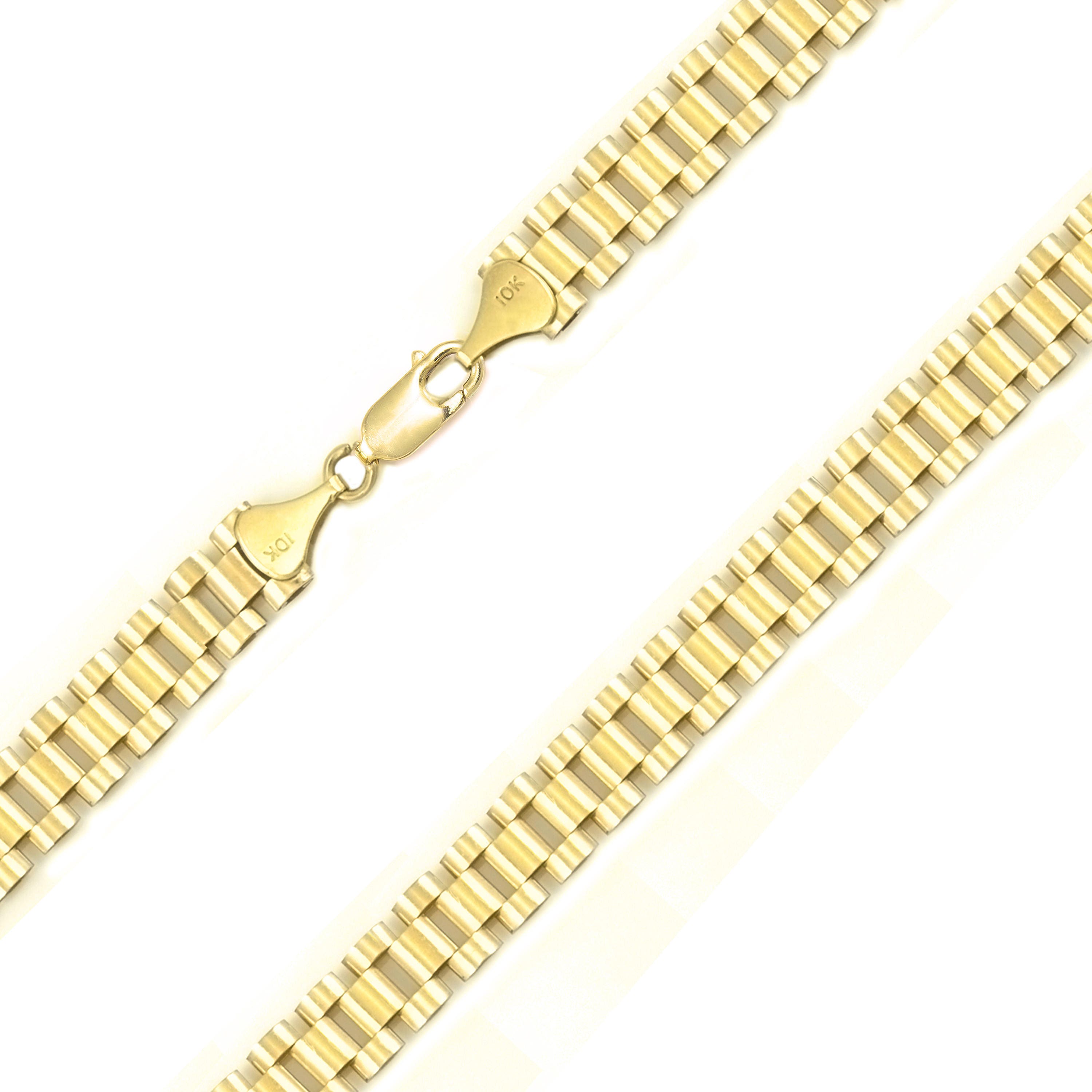 10K Solid Yellow Gold Rolex Necklace Chain 16.0mm 22-30