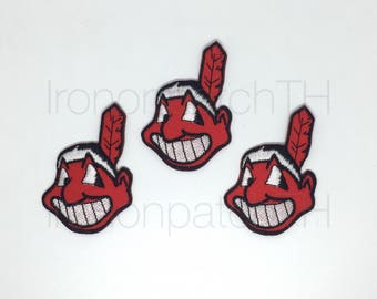 Cleveland Indians Embroidered Iron On Patch - Set 3 PCS.