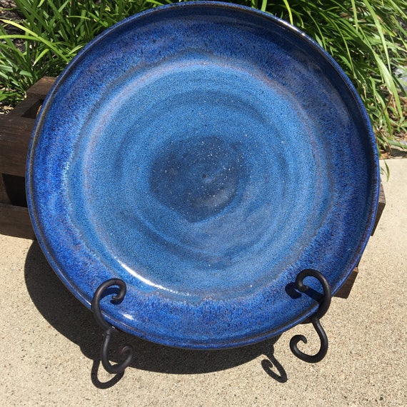Large beautiful blue platter
