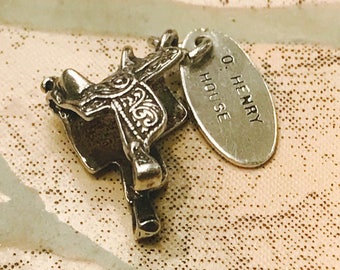 Vintage Sterling Silver O'Henry House Saddle Charm