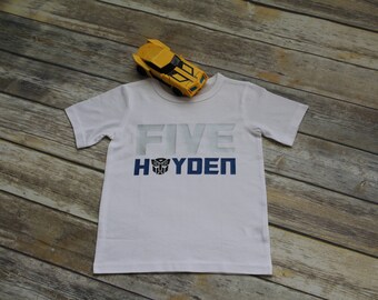 Personalized Transformers Birthday Shirt
