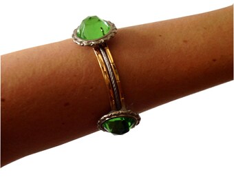 Bracelet en Jade Jonc catégorie A Vert Translucide 5,9cm