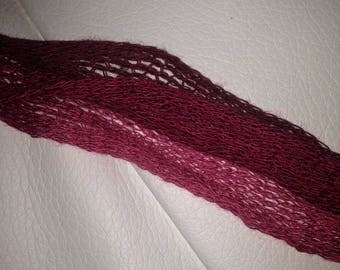 Silk scarf ruffle tri-color or another 100gr wool yarn