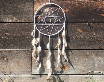Star Dreamcatcher, Bohemian Dream Catcher, Dreamcatchers, White Dreamcatcher, Boho Home Decor, Hippie Home Decor, Wedding Decor, Boho Chic