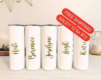 Custom name decal, Custom yeti deca, Yeti decal, Tumbler decal, Laptop decal, Bride decal, Gold decal, Bridesmaid tumbler, Bridesmaid gift