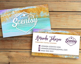 Authorized Scentsy Business Card • DIGITAL FILE ONLY - Double sidd business card - Printable