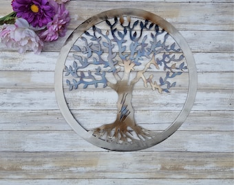 Iron Anniversary, Tree of Life, Metal Sign, Family Tree Metal Wall Art, Family decor, Wedding Gift