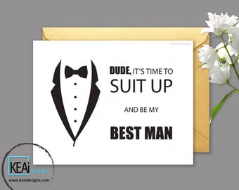 Will You Be My Best Man INSTANT DOWNLOAD // Will you be my groomsman // Will you be my groomsman funny printable // DIY Wedding - KEAi