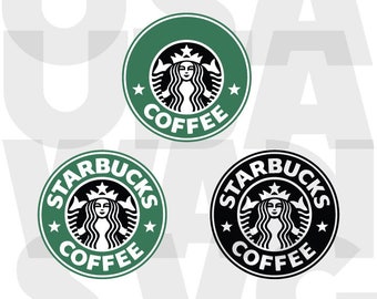 Starbucks SVG Files, Starbucks SVG Cut File, Starbucks SVG Monogram File for Cricut Die Cut Machine, Starbucks Svg Files Instant Download