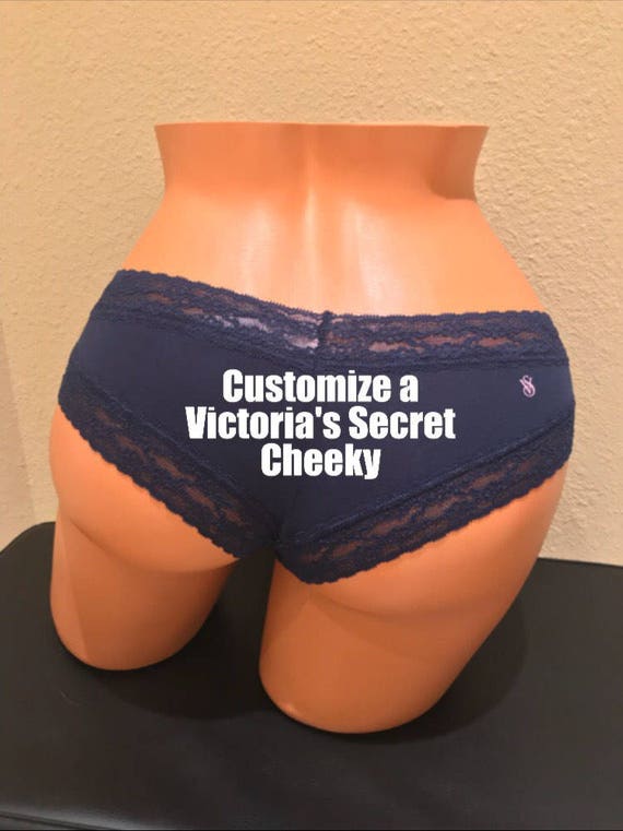 Customize a Victoria's Secret Blue Cheeky for you or give as a gift to a Bride to Be, Birthday Girl, Bachelorette * FAST SHIPPING*