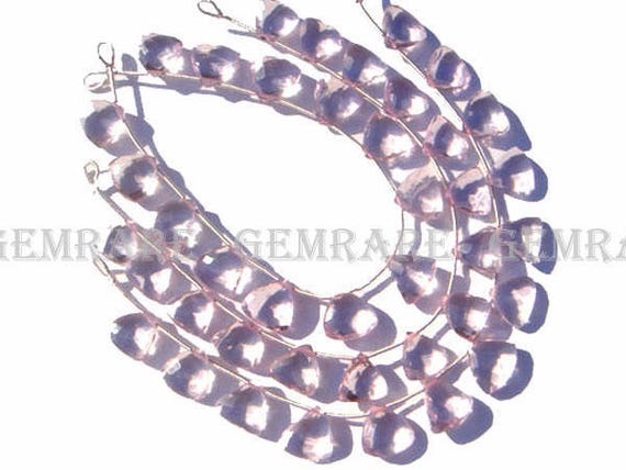 Semiprecious Gemstone Pink Amethyst Beads Triangle Beads