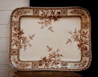 Large Antique Aesthetic Movement Platter - Garfield Pattern – 1885 - Victorian
