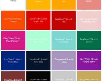 SISER®/EasyWeed STRETCH Heat Transfer Vinyl (Iron-On)/Heat Press/HTV Vinyl/Shirt Vinyl/Appliqué/Stretch Vinyl by Sheet/Yard
