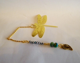 Golden Dragonfly bookmark