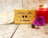 I Love You , I Know - Star Wars Inspired Floral Double Ring Box - Wedding Ring Keepsake