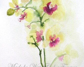 Orchid painting | Etsy