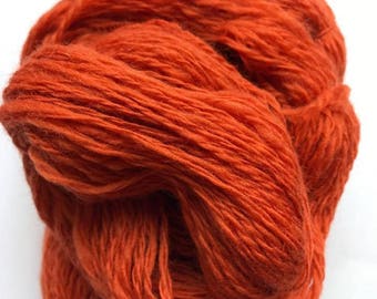 Hand Spun Corriedale - Cinnamon (Loose twist)