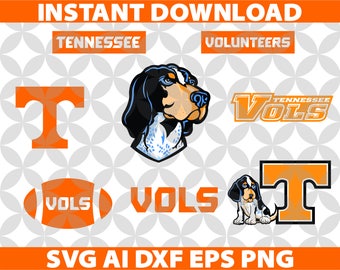 Tennessee Vols SVG, Eps Ai Dxf Png Monogran Silhouete Cricut Clipart Decal