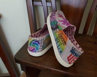 Customized Girls Shoes, Sanuk brand