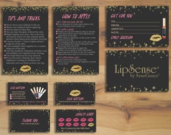 SALE 50% Lipsense Business Card Bundle | How to Aply| Tips and Tricks | Business Card |Gift Certificate | Loyalty Card| INSTANT DOWNLOAD
