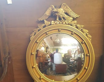 Vintage Federal Style Convex Birdseye Mirror