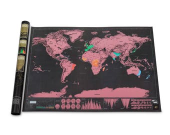 Scratch map Etsy