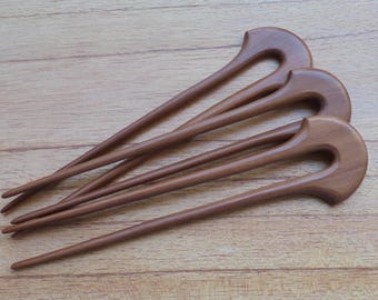 2 Prongs Wooden Hair Sticks, Hair Pin, Hair Fork, Hair Accessories HS129
