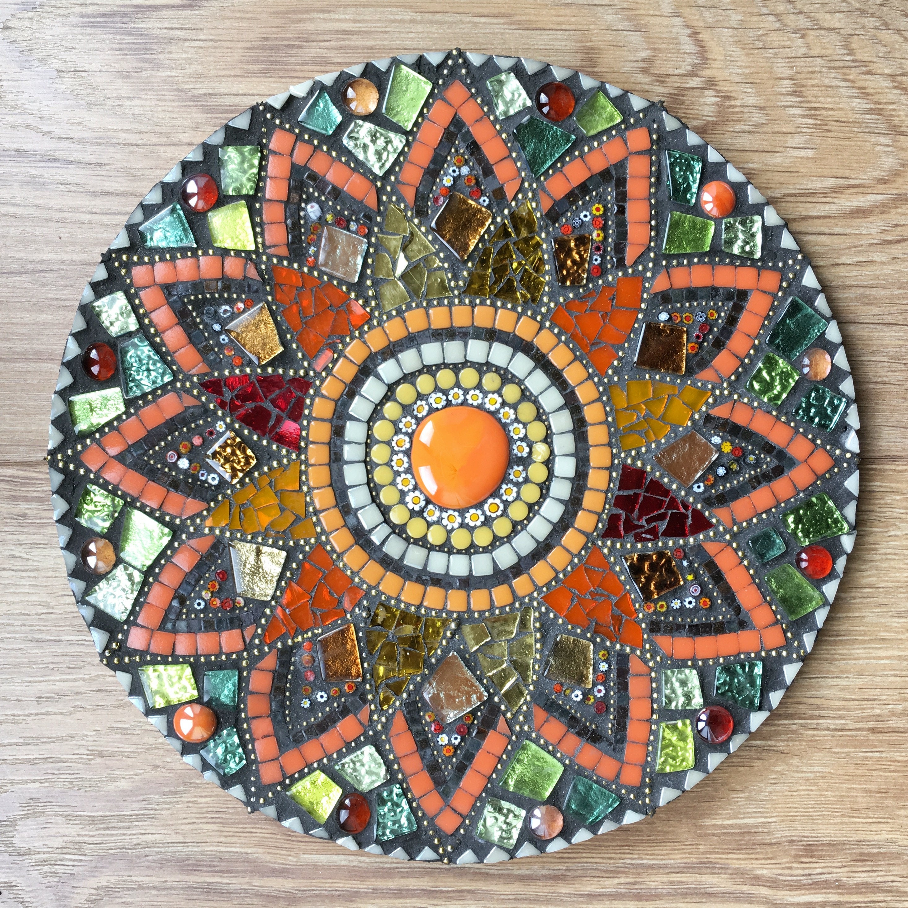 Sun Mandala Mosaic Panel