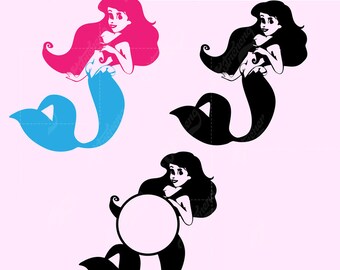Download Mermaid stencil | Etsy