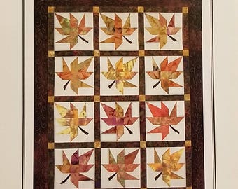 Lazy Leaves, A Fat Quarter Quilt Kit, Pattern by Far-Flung Quilts FREE SHIPPING