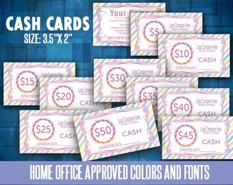 LLR Cash Cards, Free Fast Personalization, LLR Cash Money, Instant Download, LLR Bucks, Ho Office Approved Colors & Fonts
