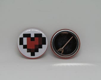 Pixel Heart Badge