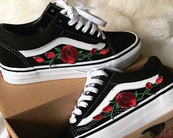 Free Shipping Custom Embroidered Old Skool Vans