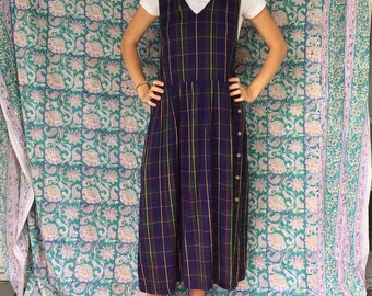 Oversized Vintage Plaid Dress
