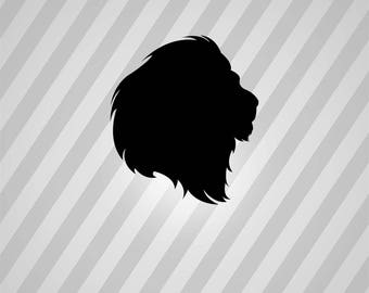 Download Lion head silhouette | Etsy