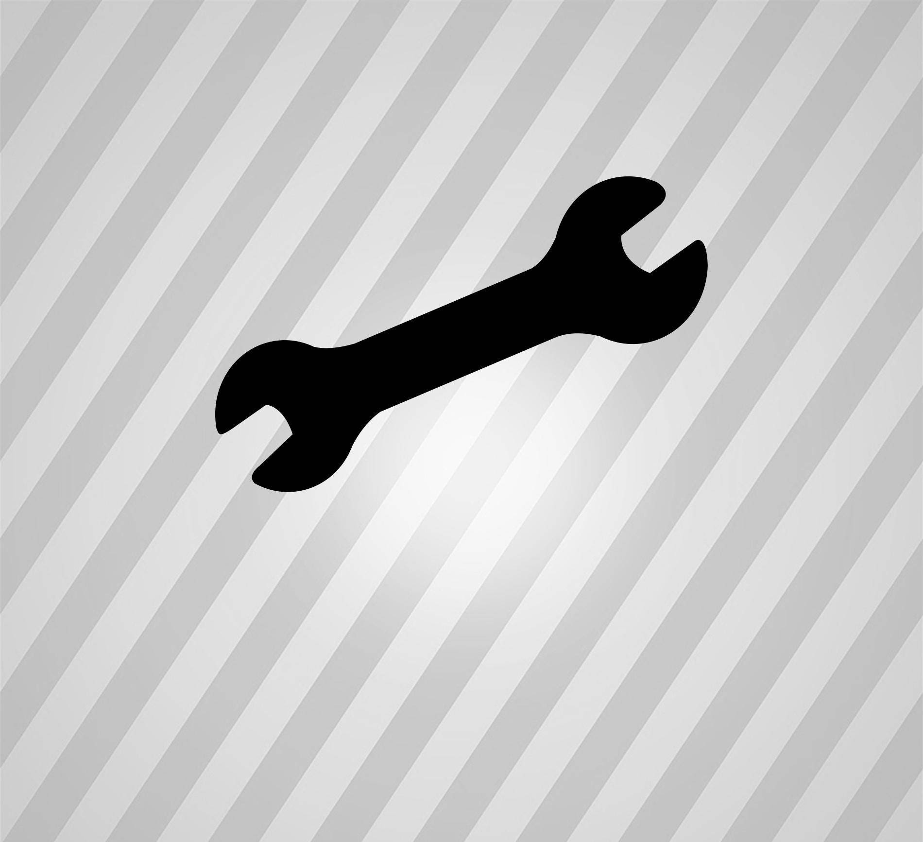  Wrench  Silhouette Spanner Svg  Dxf Eps Silhouette Rld RDWorks