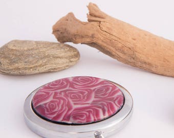 Pink mirror bag cane polymer clay