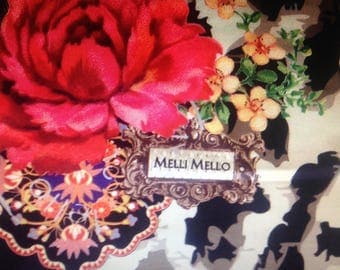 Cotton sateen coupon luxurious hodgepodge 50 cm x 50 cm