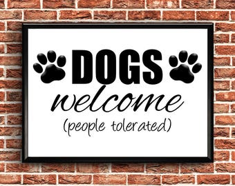 Dogs welcome sign | Etsy