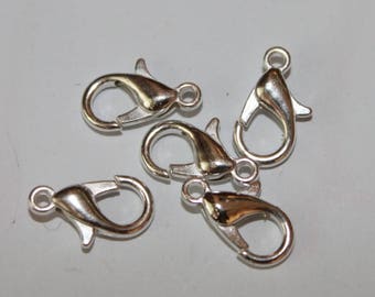 Silver Clasp 7 * 12 mm, set of 5