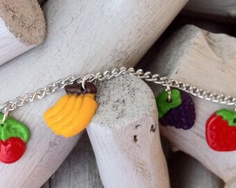 Fruit strawberry cherry Apple bracelet