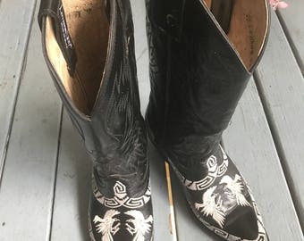 vintage cowboy boots black