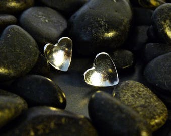 Sterling Silver Heart Studs