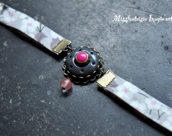 Bracelet polymer and Liberty "Madame" gray