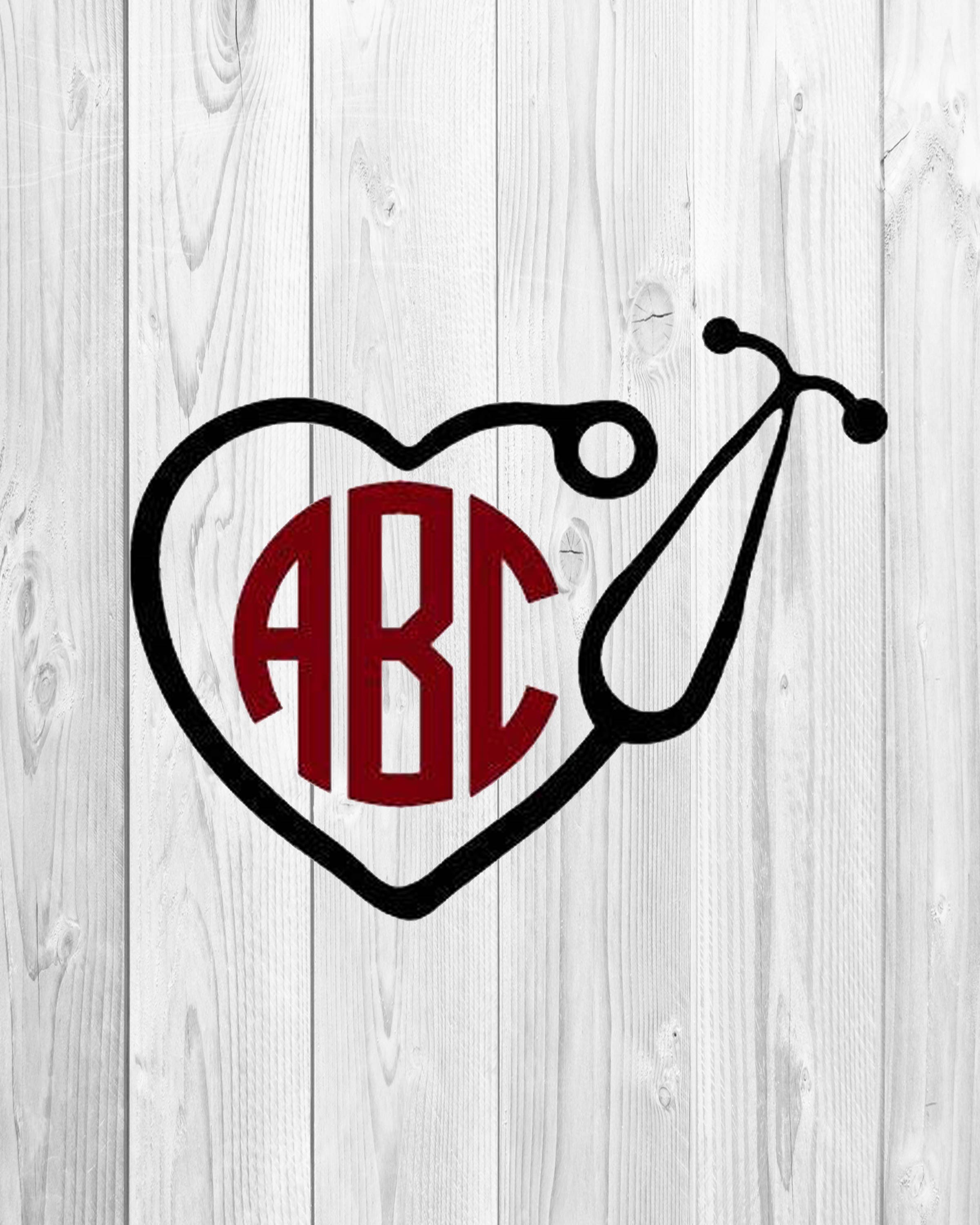 Stethoscope Circle Monogram Svg Medical Svg Monogram Frame