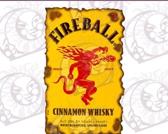 Fireball labels | Etsy