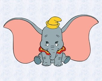 Dumbo SVG, dumbo clipart, elephant svg, elephant baby, kids svg, children svg, dumbo cut file cricut, silhouette cameo