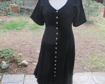 Vintage Summer Dress 90 gr. 40/42, Summer dress, black dress, long dress, 90s, summer dress 90s,