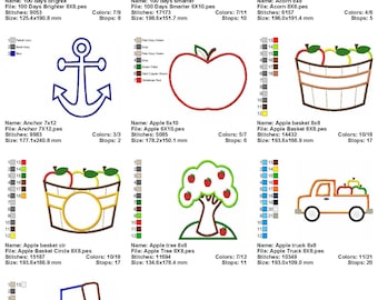 10 Different Applique Machine Embroidery Designs SET 2