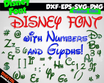 Download Disney font stencil | Etsy